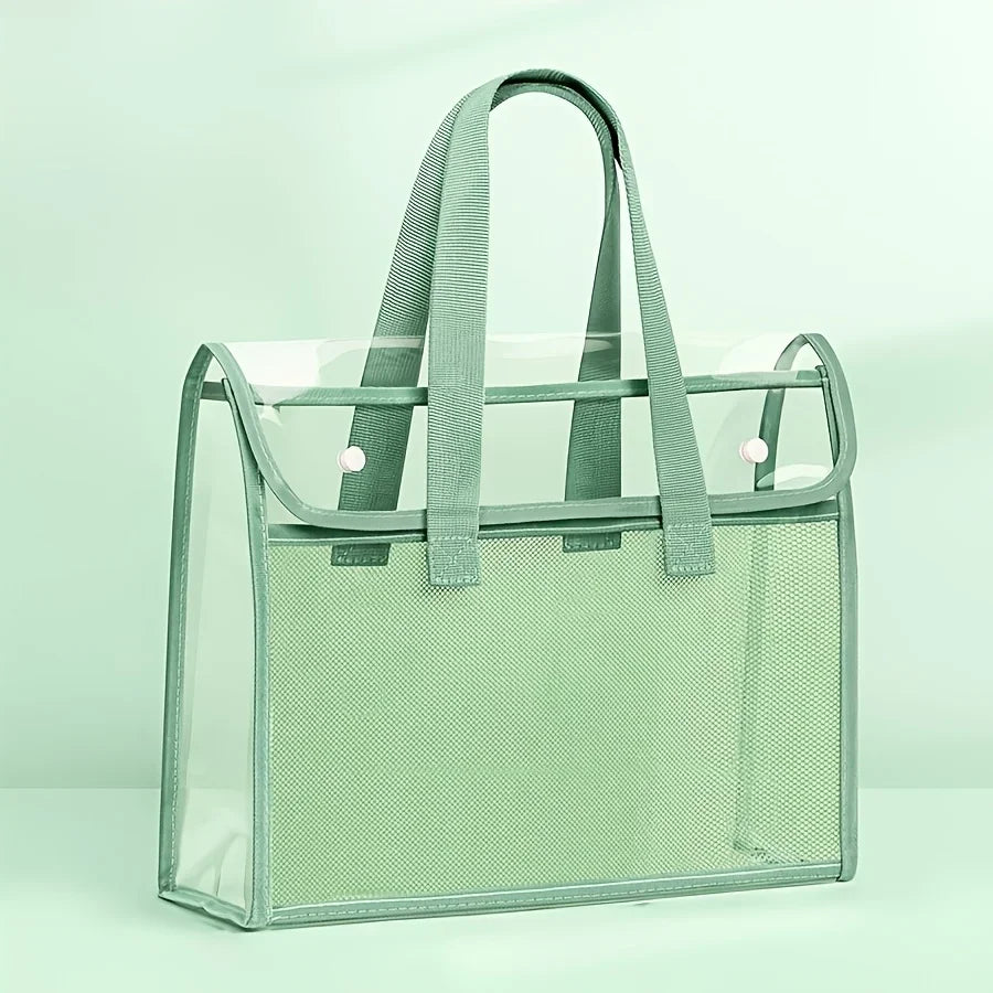 Large Transparent File Tote – Waterproof & Portable