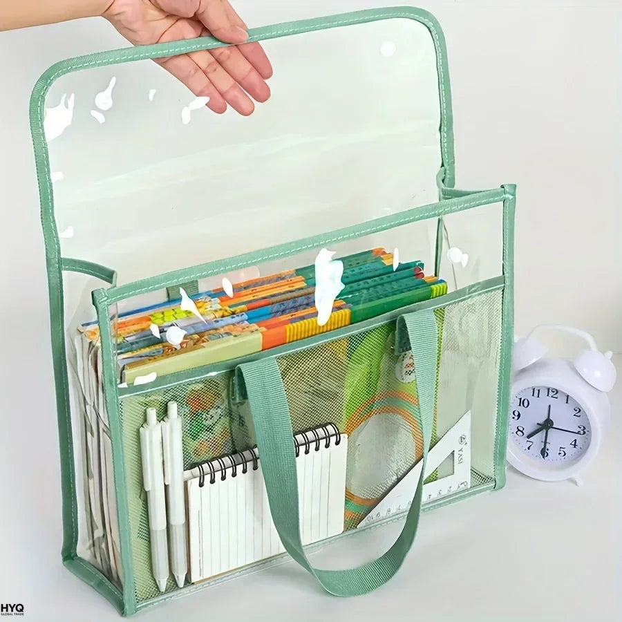 Large Transparent File Tote – Waterproof & Portable