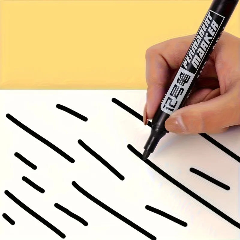10-Pack Black Permanent Markers – Waterproof & Bold