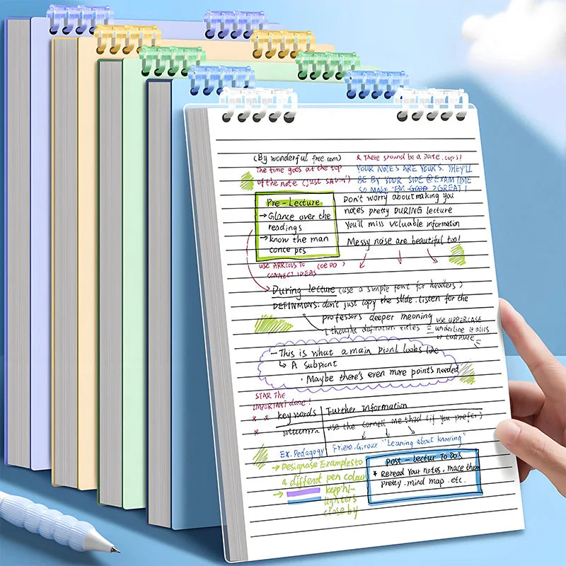 Blue Wire-Bound Notebook – Refillable & Durable